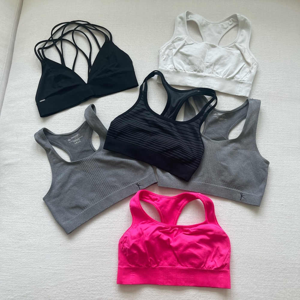 6 piece Assortment of Small and XS sports bras.